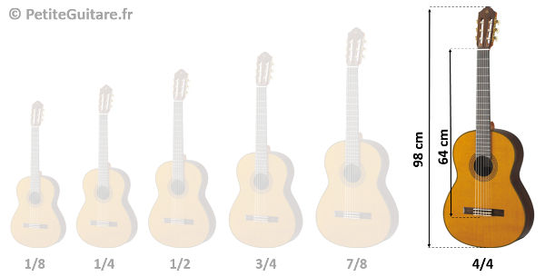 Guitares classiques 1/4, 1/2 et 3/4